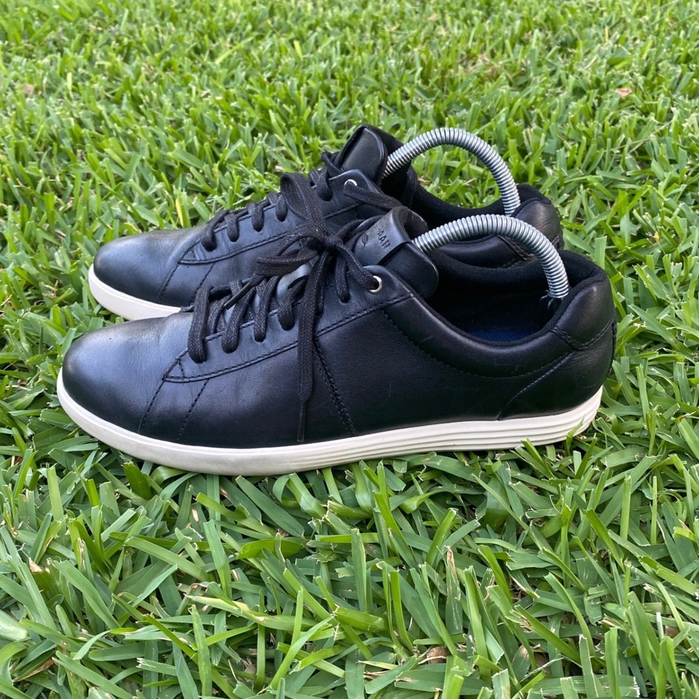 Cole Haan Mens Grand Crosscourt Black Leather Sneakers C32499 Size 8 M
